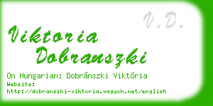 viktoria dobranszki business card